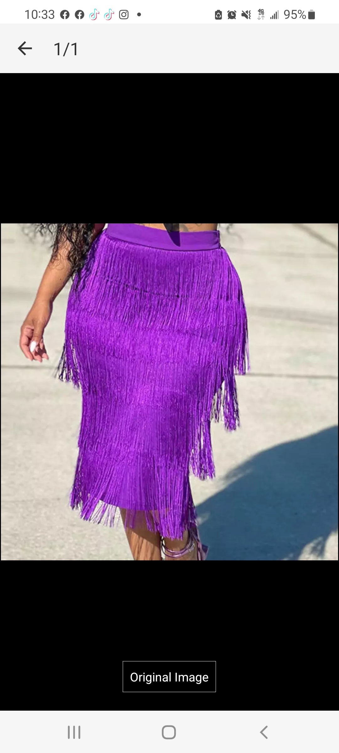 High waisted fringe skirt